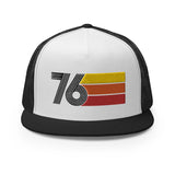 Classic Retro 1976 Flat Bill Trucker Cap