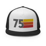 Classic Retro 1975 Flat Bill Trucker Cap