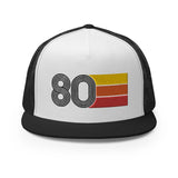 Classic Retro 1980 Flat Bill Trucker Cap