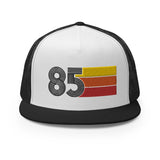 Classic Retro 1985 Flat Bill Trucker Cap