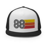 Classic Retro 1988 Flat Bill Trucker Cap