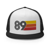 Classic Retro 1989 Flat Bill Trucker Cap