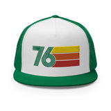 Classic Retro 1976 Flat Bill Trucker Cap