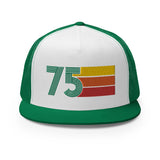 Classic Retro 1975 Flat Bill Trucker Cap