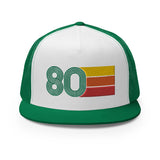 Classic Retro 1980 Flat Bill Trucker Cap