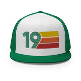 Classic Retro 19 Flat Bill Trucker Cap