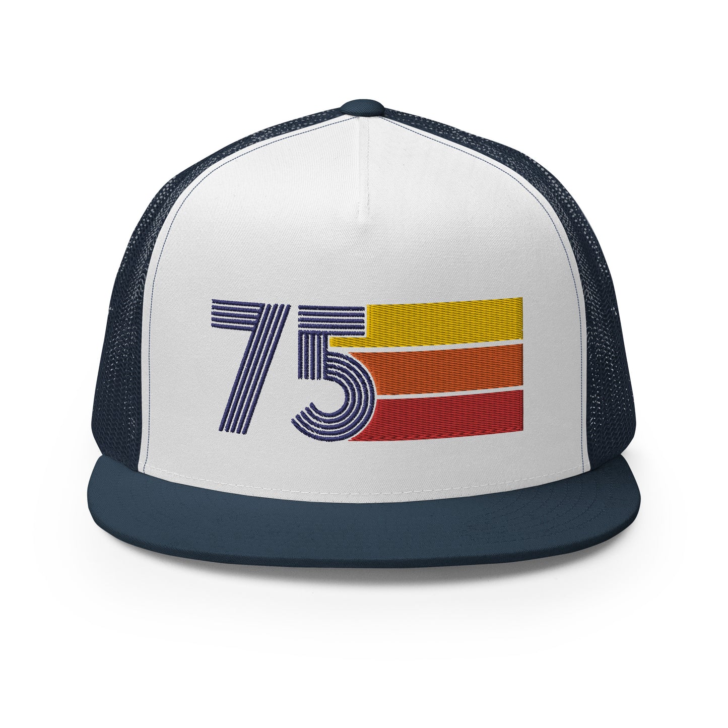 Classic Retro 1975 Flat Bill Trucker Cap