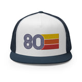 Classic Retro 1980 Flat Bill Trucker Cap