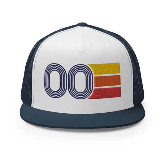 Classic Retro 2000 Flat Bill Trucker Cap