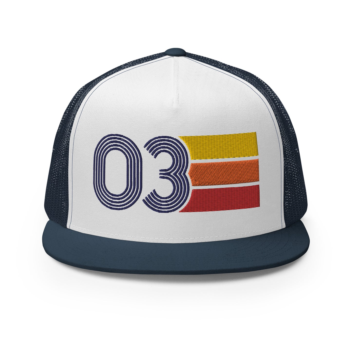 Classic Retro 2003 Flat Bill Trucker Cap