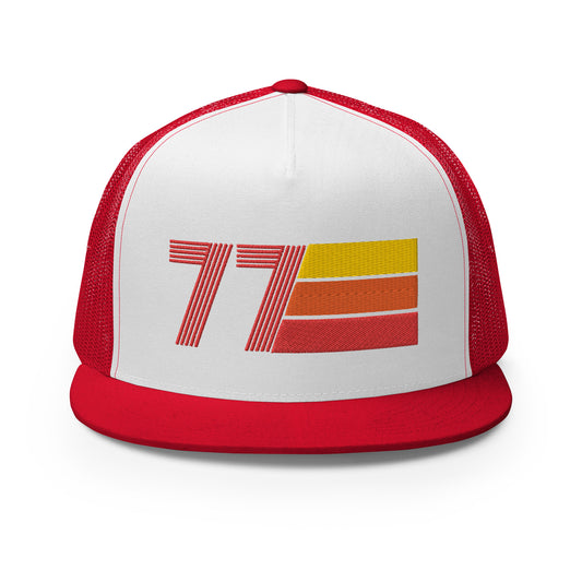 Classic Retro 1977 Flat Bill Trucker Cap