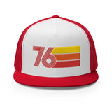 Classic Retro 1976 Flat Bill Trucker Cap