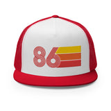 Classic Retro 1986 Flat Bill Trucker Cap