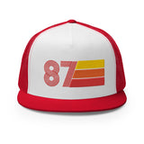 Classic Retro 1987 Flat Bill Trucker Cap