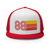 Classic Retro 1988 Flat Bill Trucker Cap