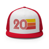 Classic Retro 20 Flat Bill Trucker Cap