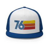 Classic Retro 1976 Flat Bill Trucker Cap