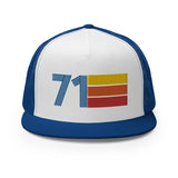 Classic Retro 1971 Flat Bill Trucker Cap