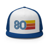 Classic Retro 1980 Flat Bill Trucker Cap