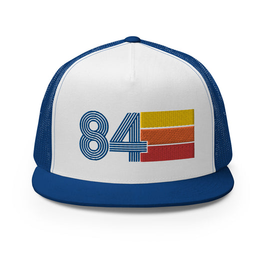 Classic Retro 1984 Flat Bill Trucker Cap