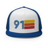 Classic Retro 1991 Flat Bill Trucker Cap