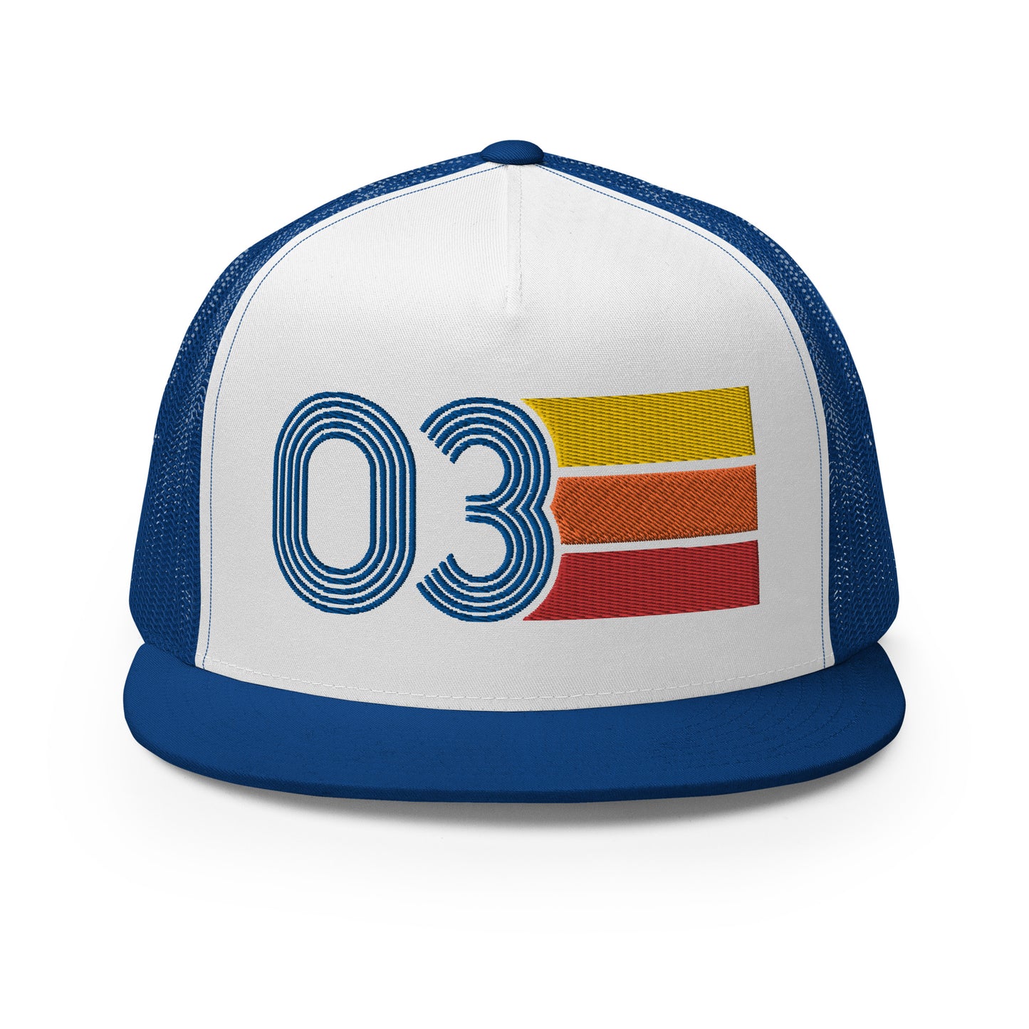 Classic Retro 2003 Flat Bill Trucker Cap