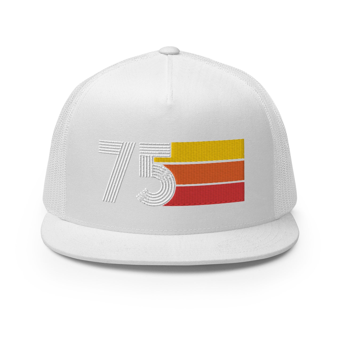Classic Retro 1975 Flat Bill Trucker Cap