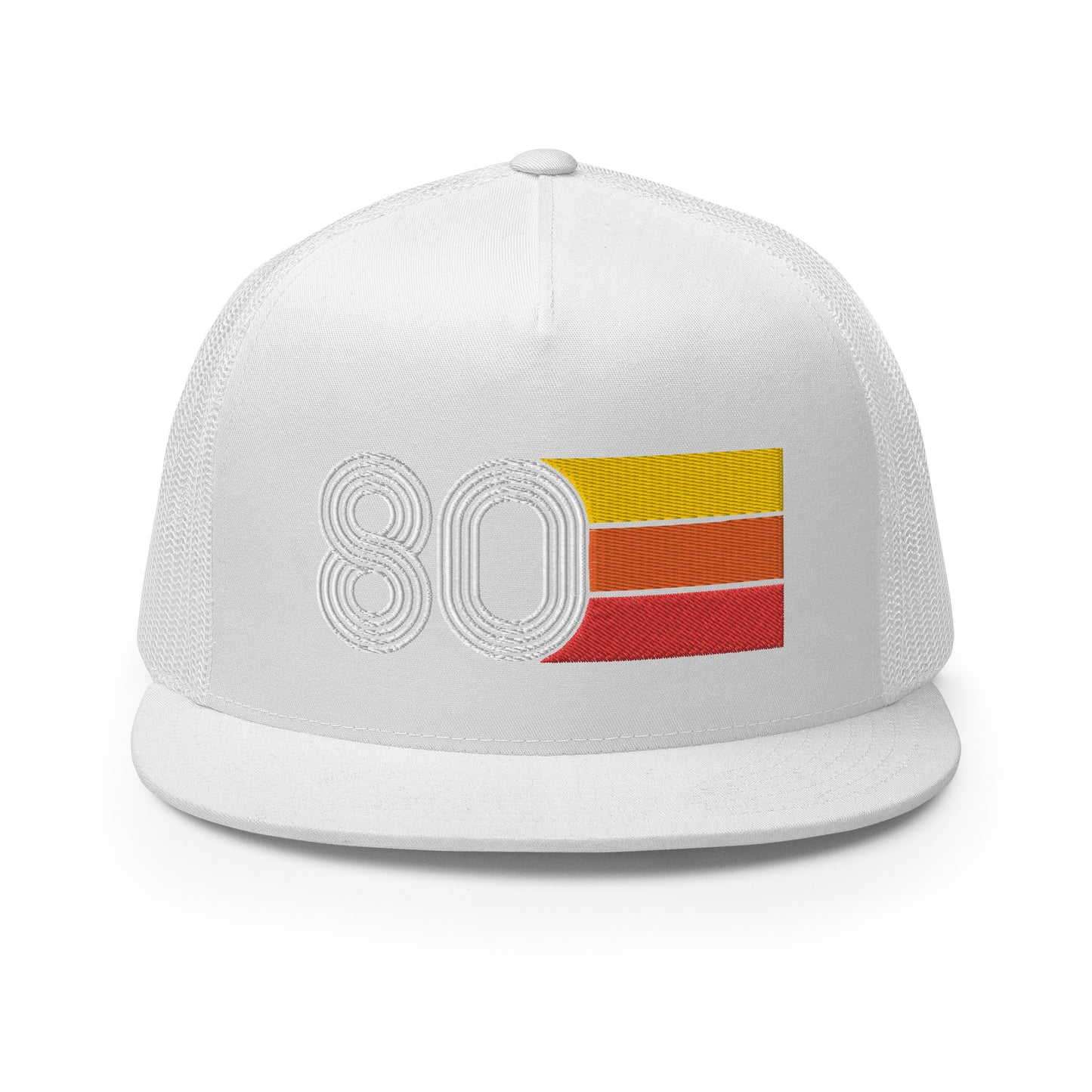 Classic Retro 1980 Flat Bill Trucker Cap