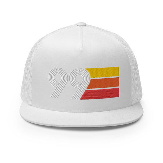 Classic Retro 1999 Flat Bill Trucker Cap