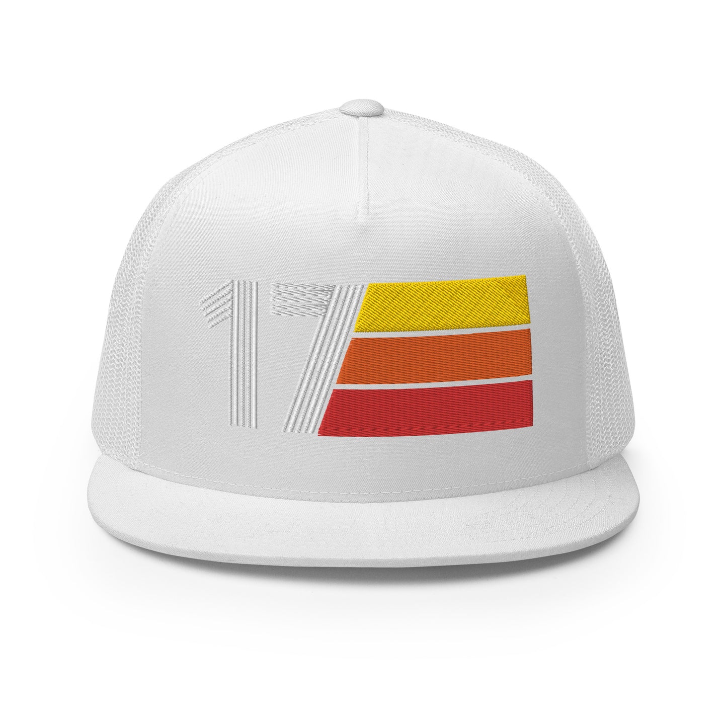 Classic Retro 2017 Flat Bill Trucker Cap