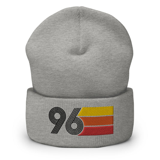 96 Number 1996 Birthday Retro Men's Women's Cuffed Beanie