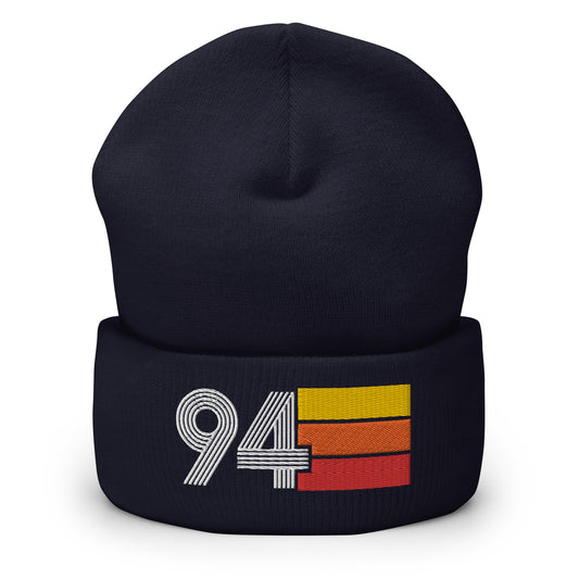 94 Number 1994 Birthday Retro Men's Women's Cuffed Beanie