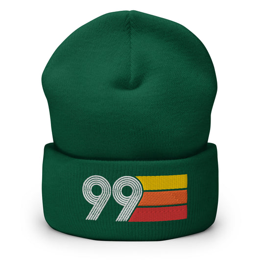 99 Number 1999 Birthday Retro Men's Women's Cuffed Beanie