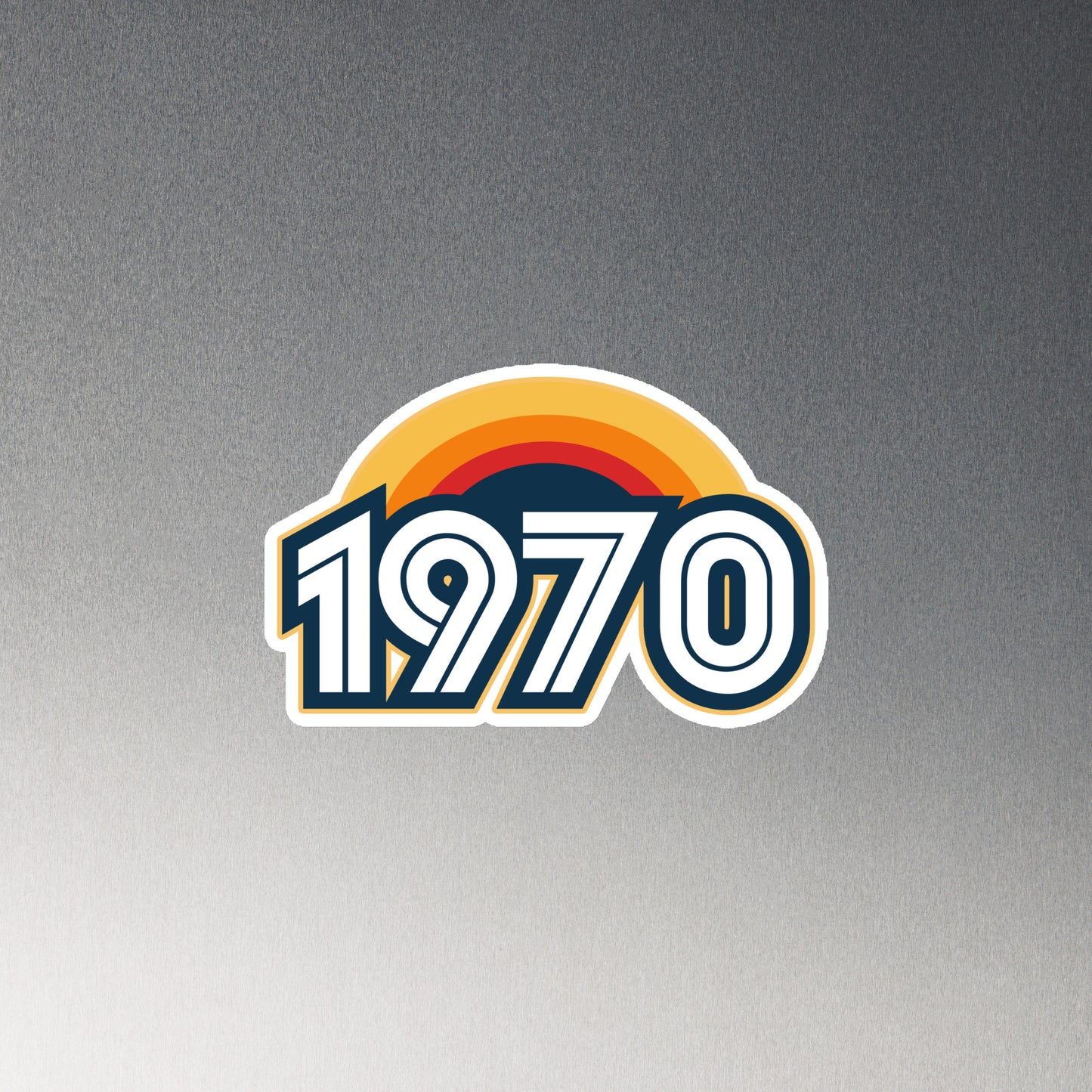 1970 Retro Sunset Magnet