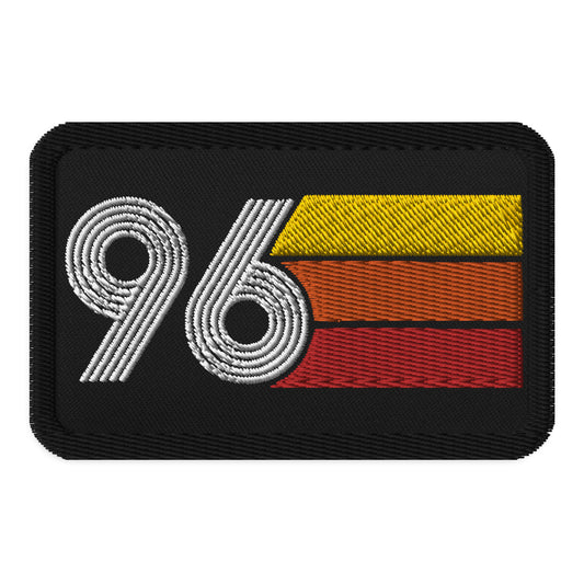 96 - 1996 Retro Birthday Year Embroidered patches