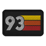 93 - 1993 Retro Birthday Year Embroidered patches