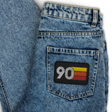 90 - 1990 Retro Birthday Year Embroidered patches