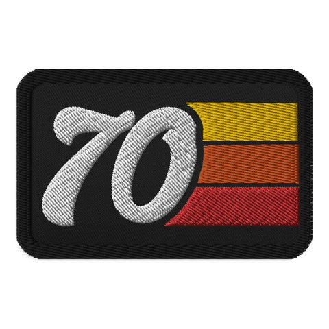 70 - 1970 Retro Groovy Birthday Year Embroidered patches