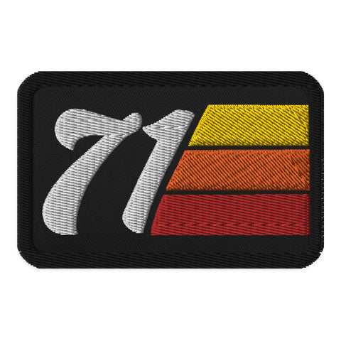 71 - 1971 Retro Groovy Birthday Year Embroidered patches