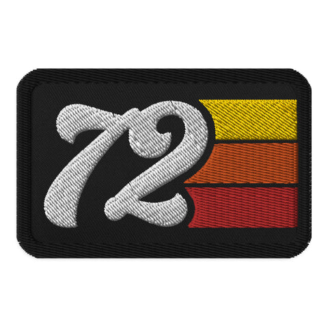72 - 1972 Retro Groovy Birthday Year Embroidered patches