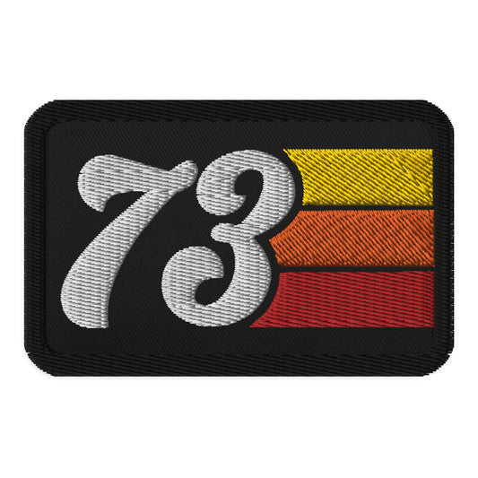 73 - 1973 Retro Groovy Birthday Year Embroidered patches