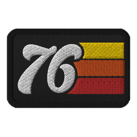 76 - 1976 Retro Groovy Birthday Year Embroidered patches