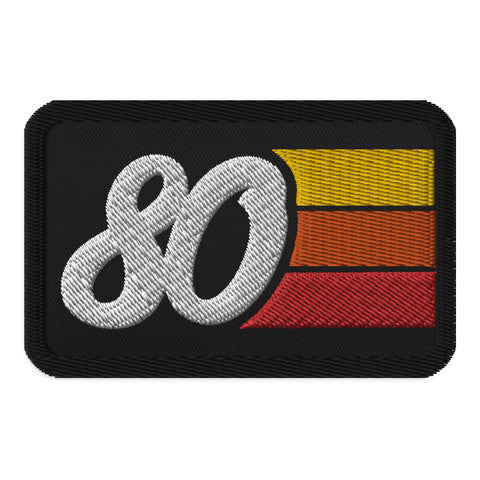 80 - 1980 Retro Groovy Birthday Year Embroidered patches