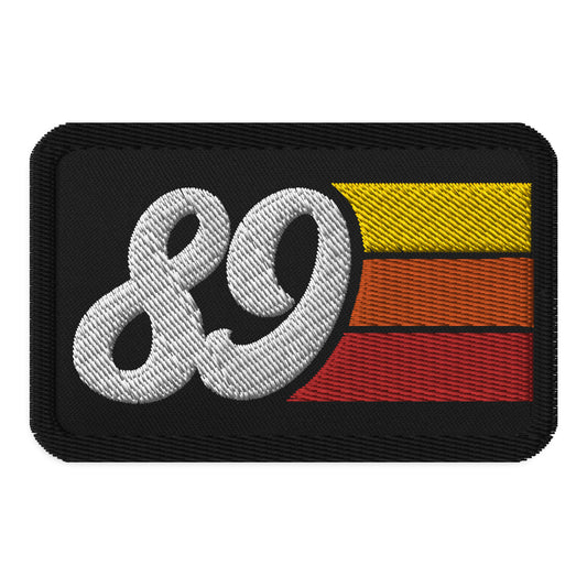 89 - 1989 Retro Groovy Birthday Year Embroidered patches