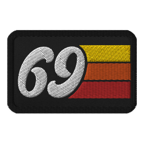 69 - 1969 Retro Groovy Birthday Year Embroidered patches