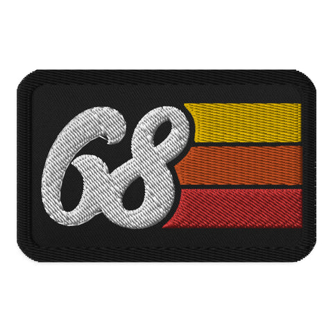 68 - 1968 Retro Groovy Birthday Year Embroidered patches