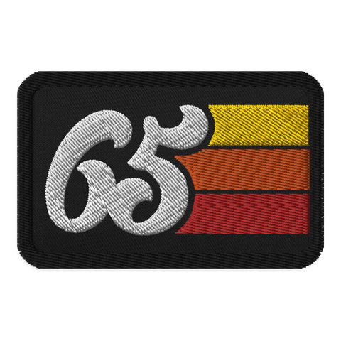 65 - 1965 Retro Groovy Birthday Year Embroidered patches