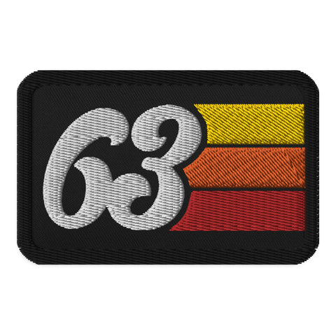 63 - 1963 Retro Groovy Birthday Year Embroidered patches