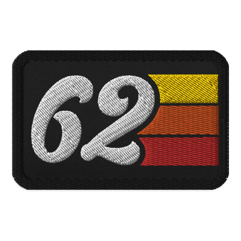 62 - 1962 Retro Groovy Birthday Year Embroidered patches