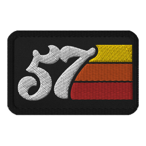 57 - 1957 Retro Groovy Birthday Year Embroidered patches